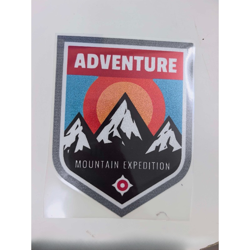 Outdoor Adventure Words - Adventure Mountain Expedition Shield Car Sticker