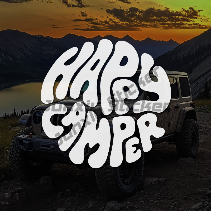Happy Camper Boho Style Clip A - Outdoor Adventure Words ulasan dan harga