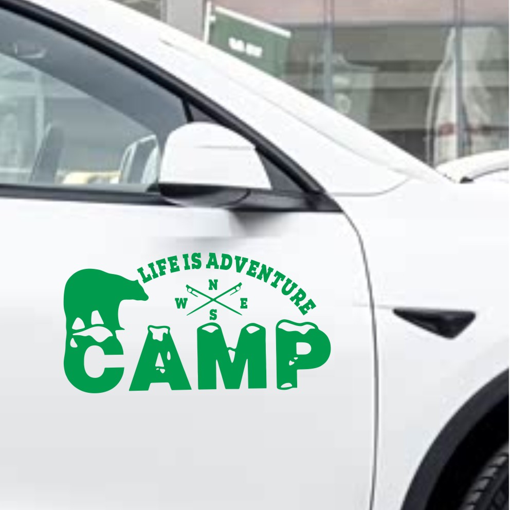 Off-Road Camping Car Sticker B - Outdoor Adventure Words ulasan dan harga