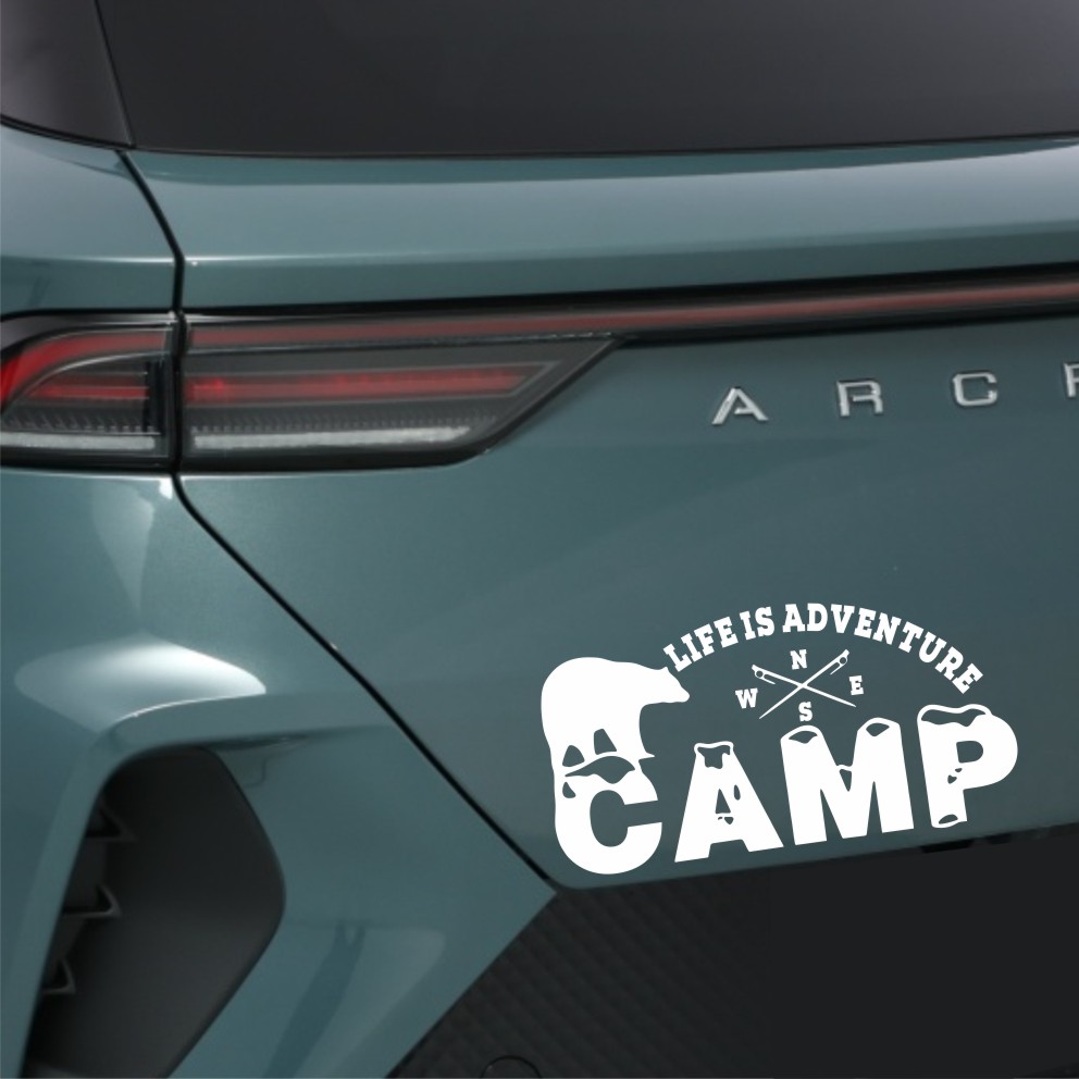Off-Road Camping Car Sticker B - Outdoor Adventure Words ulasan dan harga