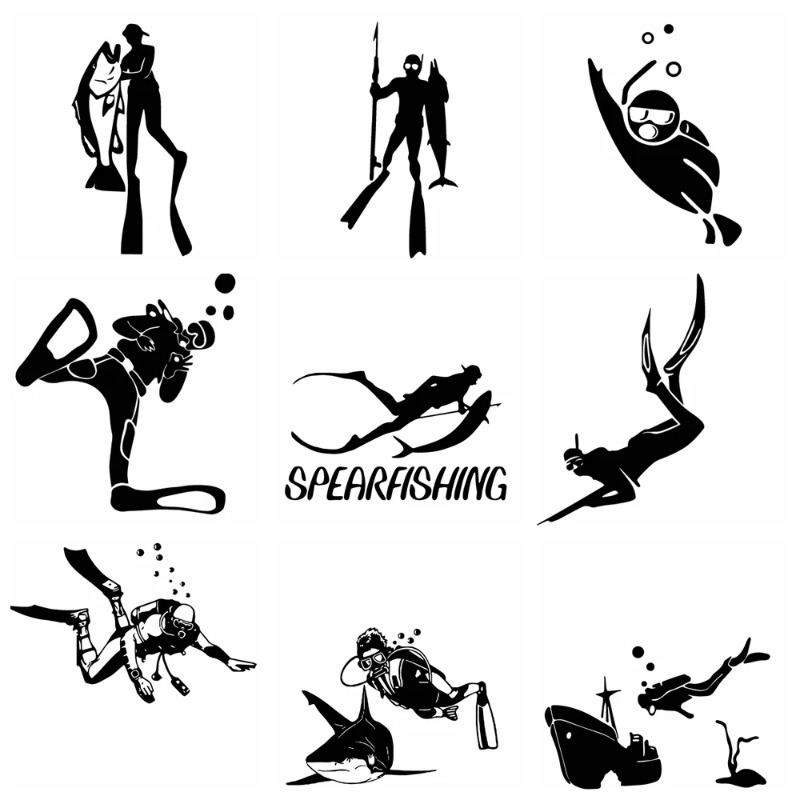Diving adventure car stickers, - Outdoor Adventure Words ulasan dan harga