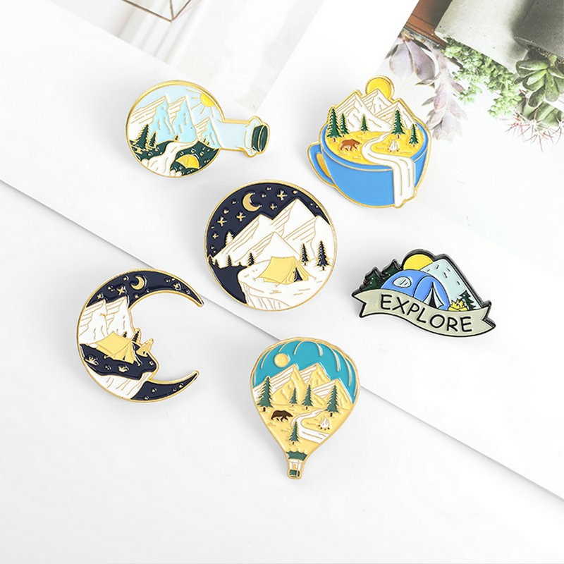 Camping Adventure Enamel Pins  - Outdoor Adventure For Kids ulasan dan harga