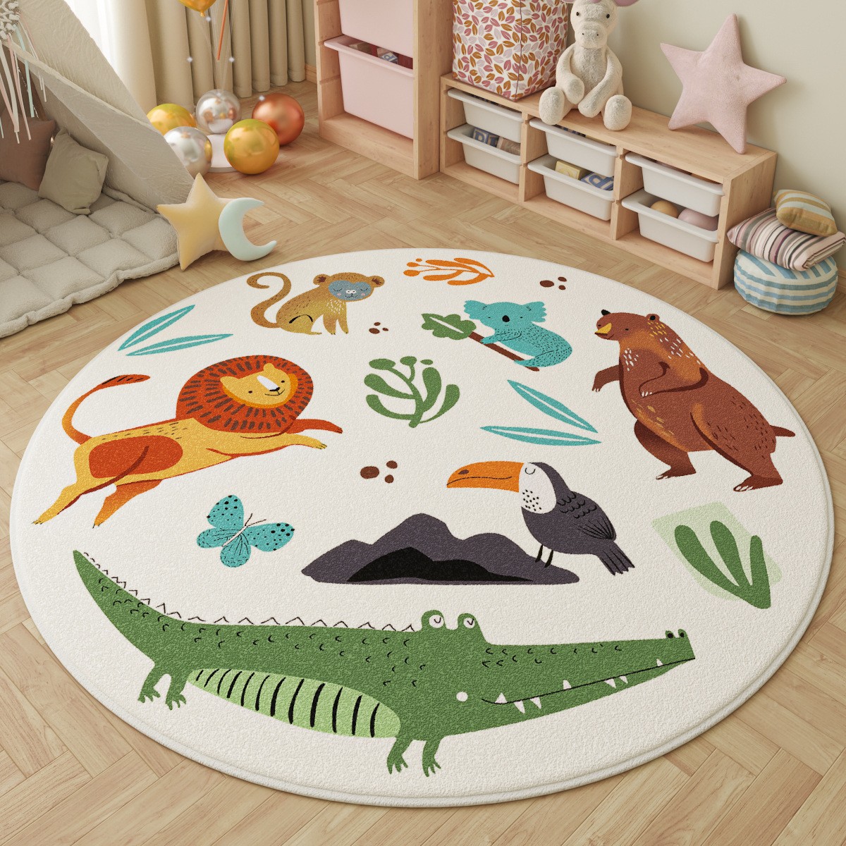 Fun in the Park Kids Round Rug - Outdoor Adventure For Kids ulasan dan harga