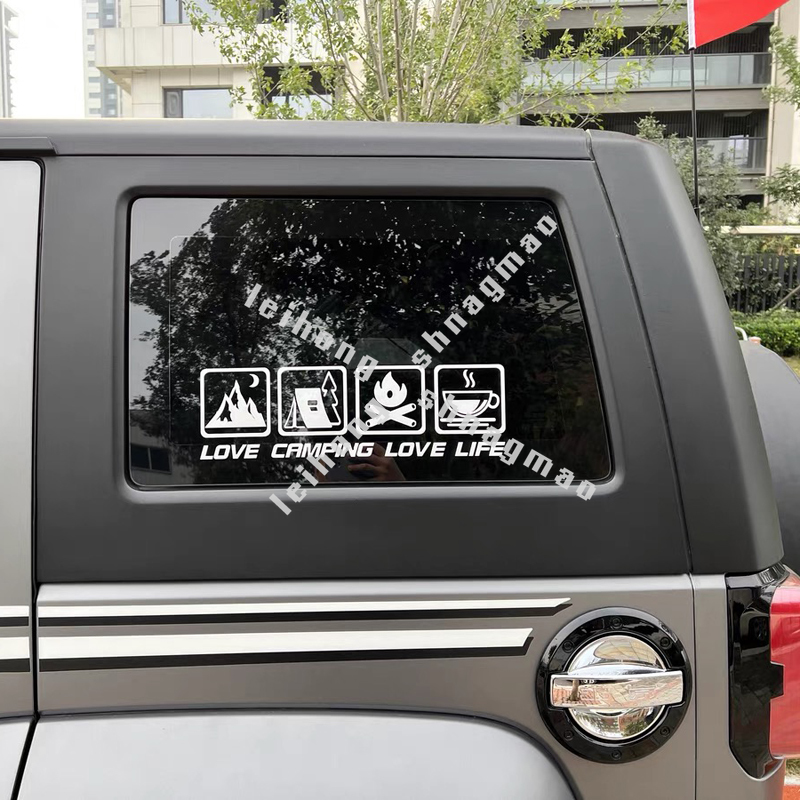 Camping Enthusiast Car Sticker - Outdoor Adventure Words ulasan dan harga
