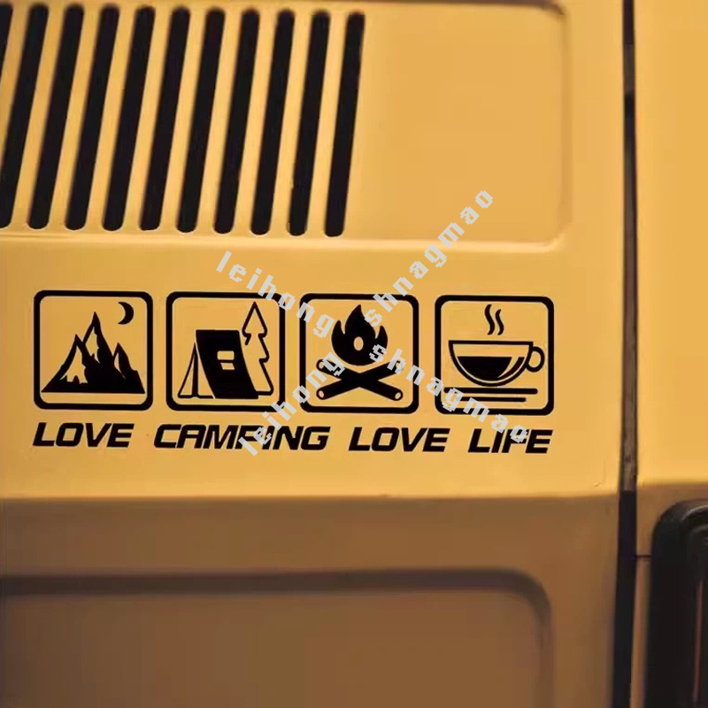 Camping Enthusiast Car Sticker - Outdoor Adventure Words ulasan dan harga